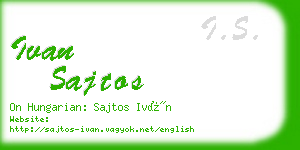 ivan sajtos business card